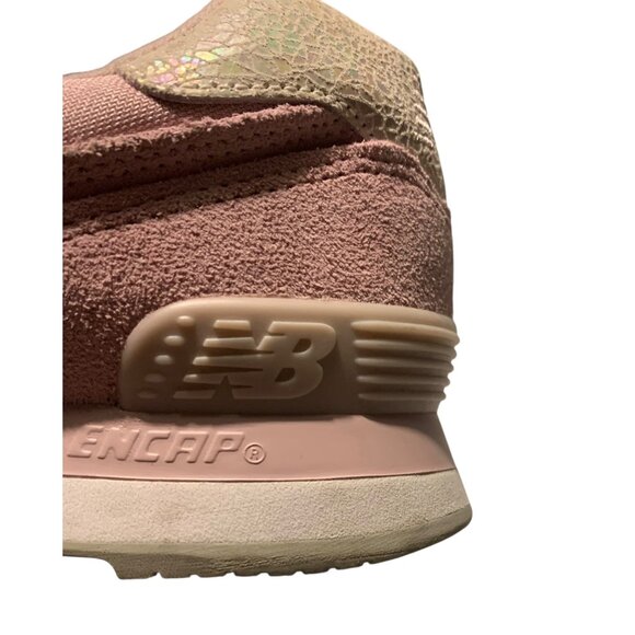 NEW BALANCE Pink Iridescent Accent #574 Women's ENCAP EVA Foam Sneakers Size 10 - Picture 8 of 8